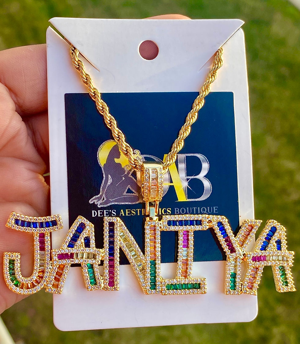 Thumbnail: Custom Multi Color Block Necklace 