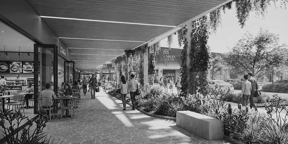 Sunbury South walkway render