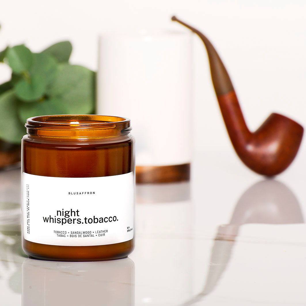 NIGHT WHISPERS TOBACCO APOTHECARY CANDLE / 8OZ