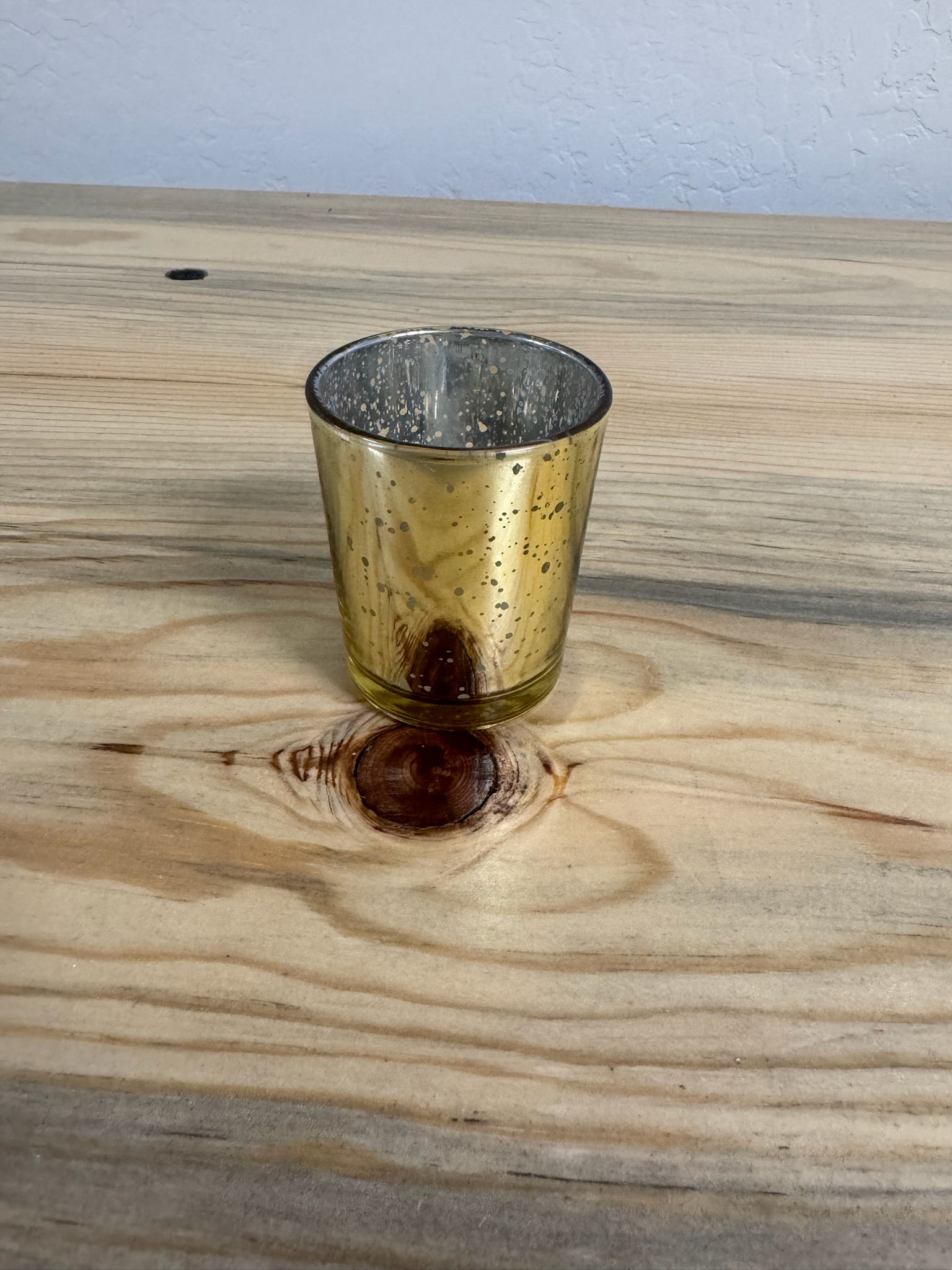Gold Glass Votive Candle Holder