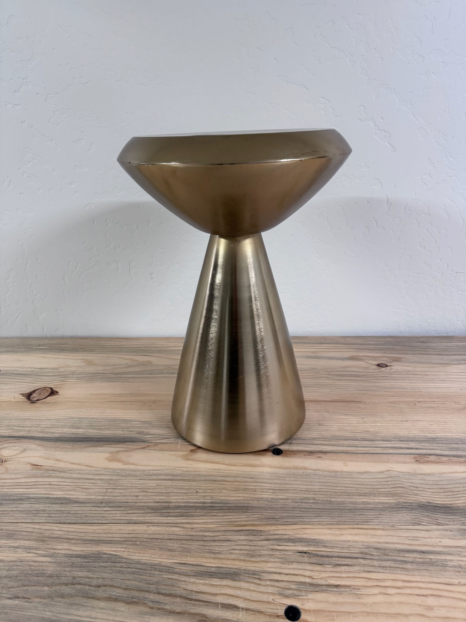 Gold Pedestal Side Table