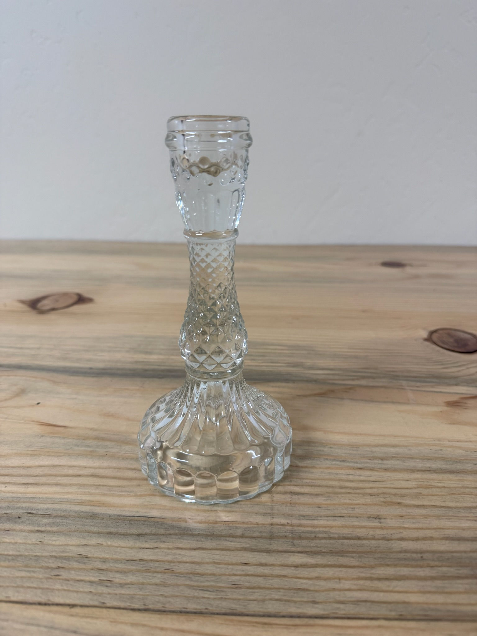 Clear Glass Candlestick