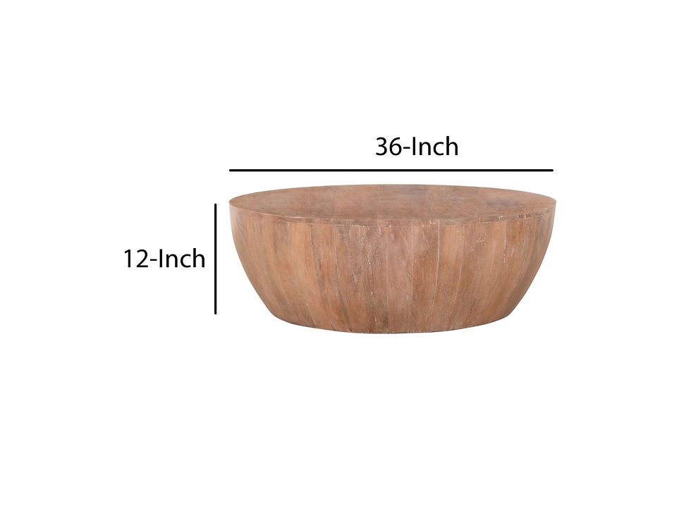 Thumbnail: Light Wood Round Coffee Table