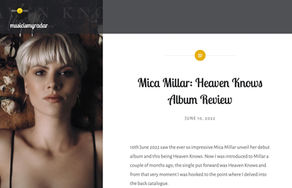 MusicIsMyRadar: Review of Mica Millar's debut album 'Heaven Knows'