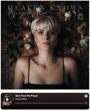 Mica Millar's 'Give View My Prayer' featured in MusicnGear's week of 'SONGS WE LOVED'