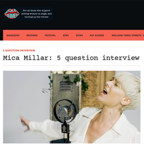 Loud Women Magazine asks Mica 5 Questions on International Women's Day