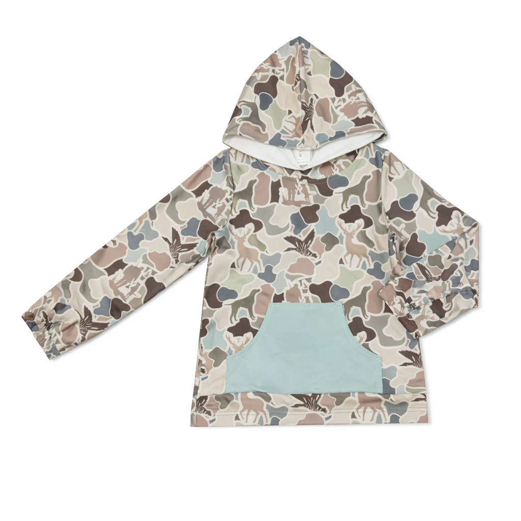 Boys Teal Camo Jacket