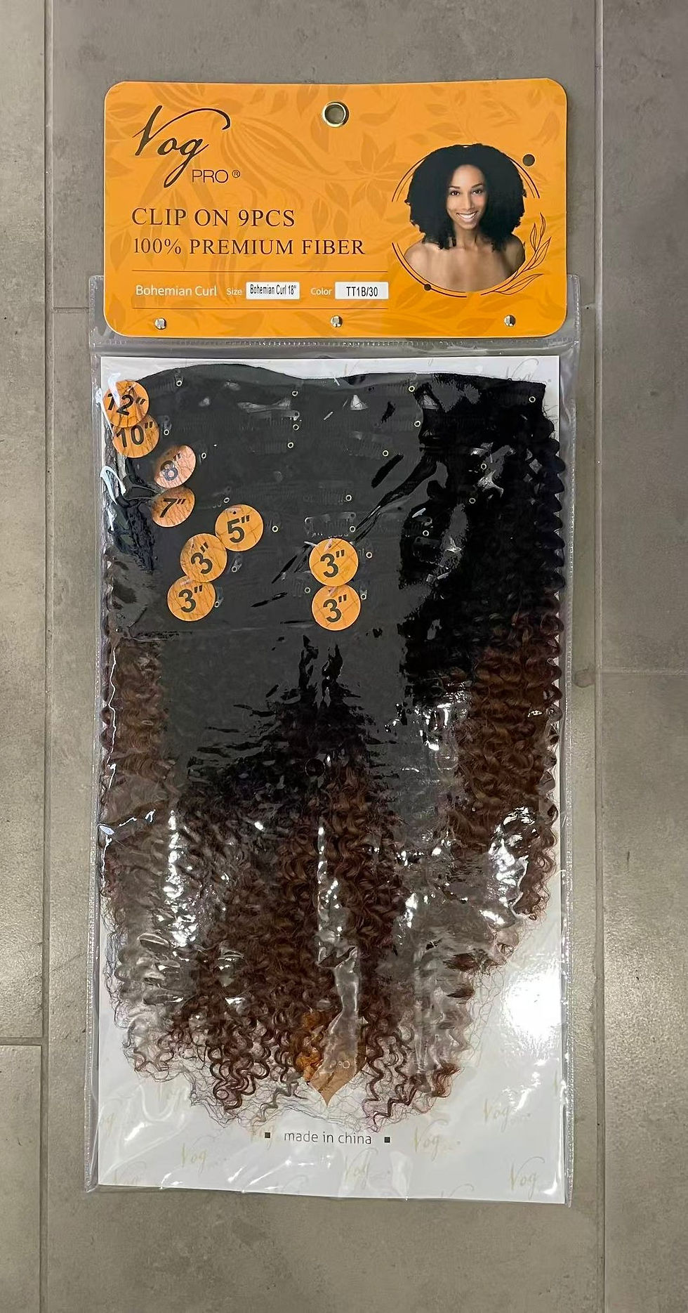 Thumbnail: Bohemian Curl Clip-IN (On) (Synthetic) 18'