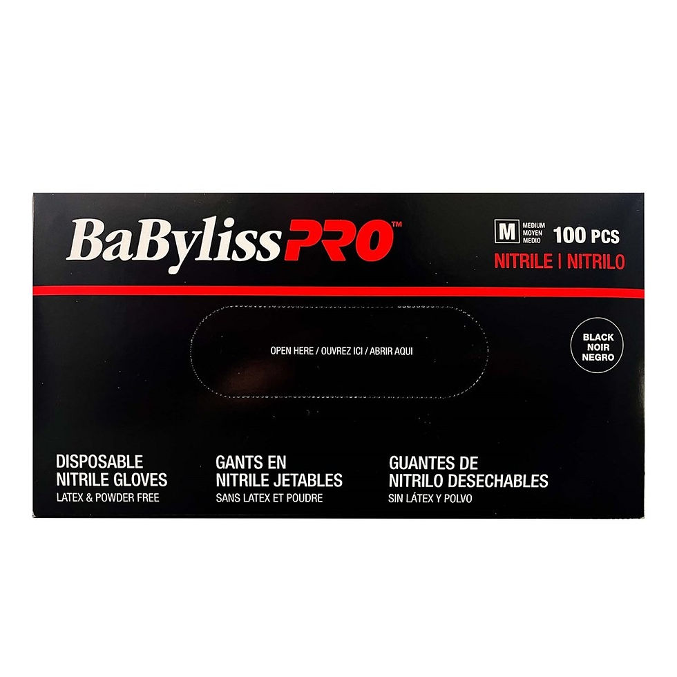 Thumbnail: BABYLISS PRO 100pcs Nitrile Gloves Black