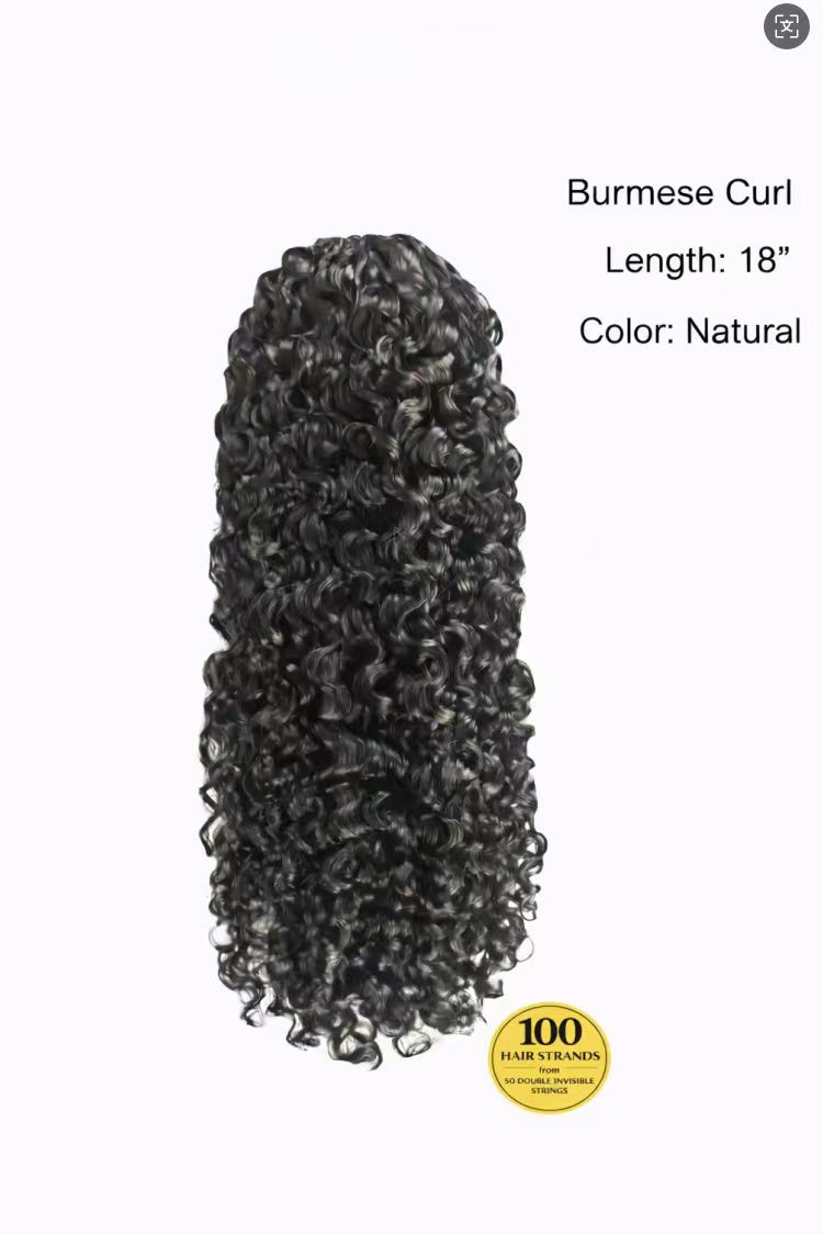 Thumbnail: Human Hair Feather Crochet - Natural
