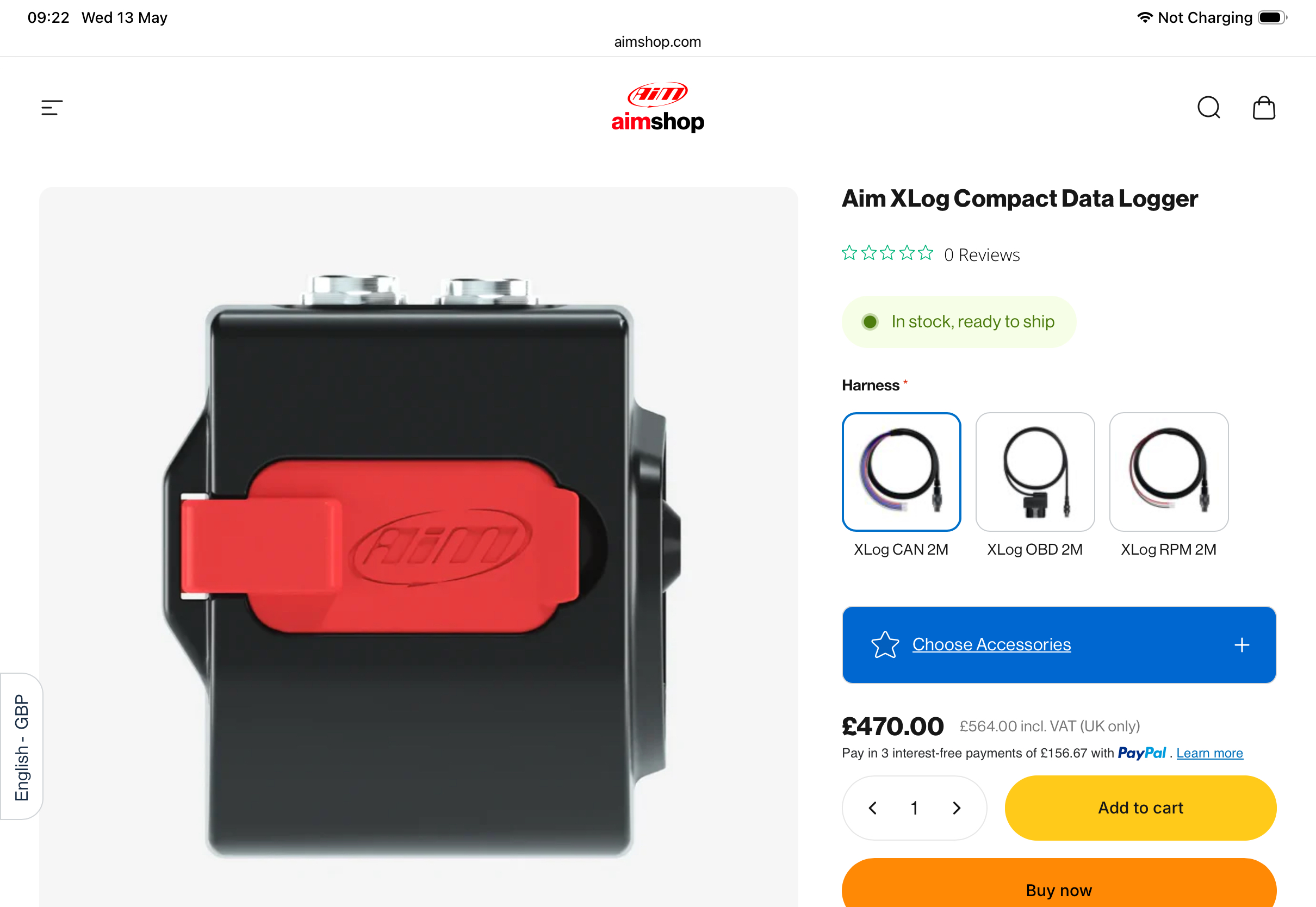 Aim X-Log Data Logger