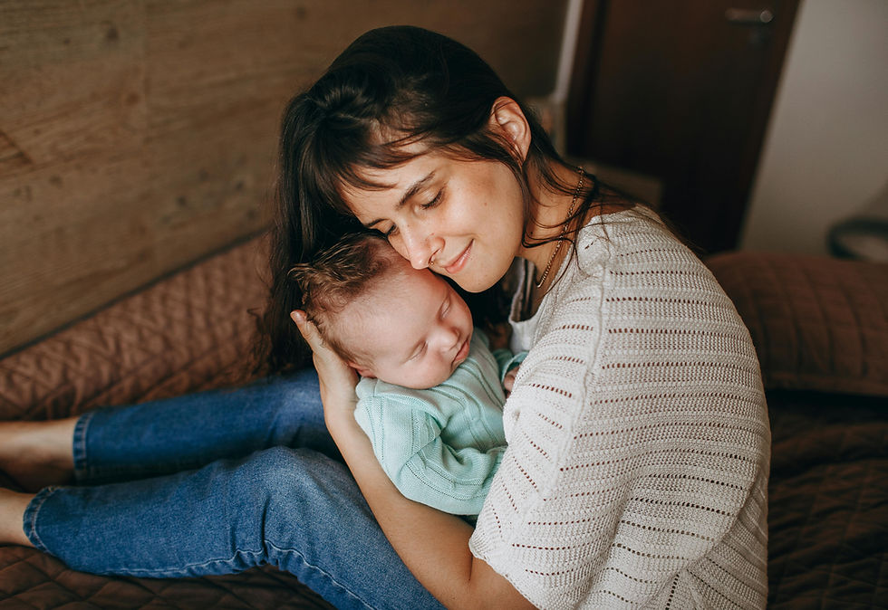 mom and baby