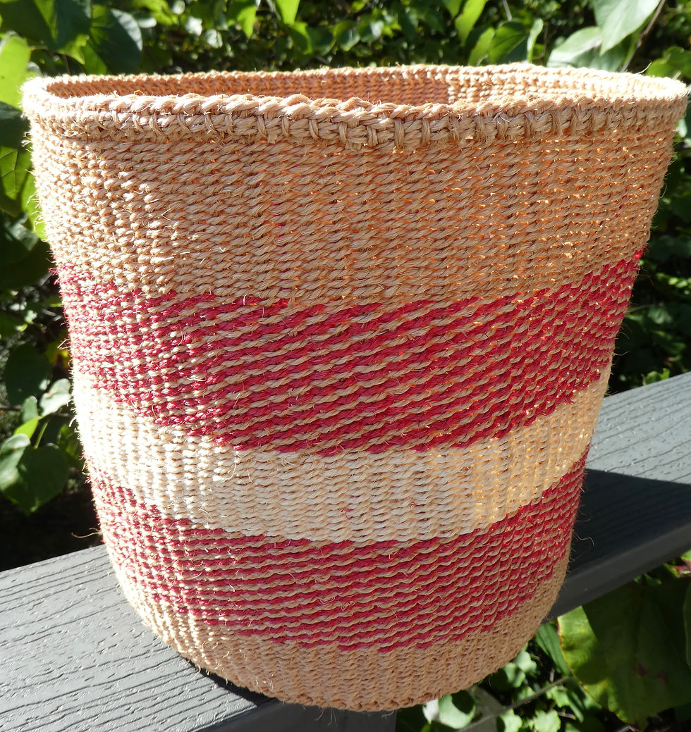 Large Basket of Red and Tans