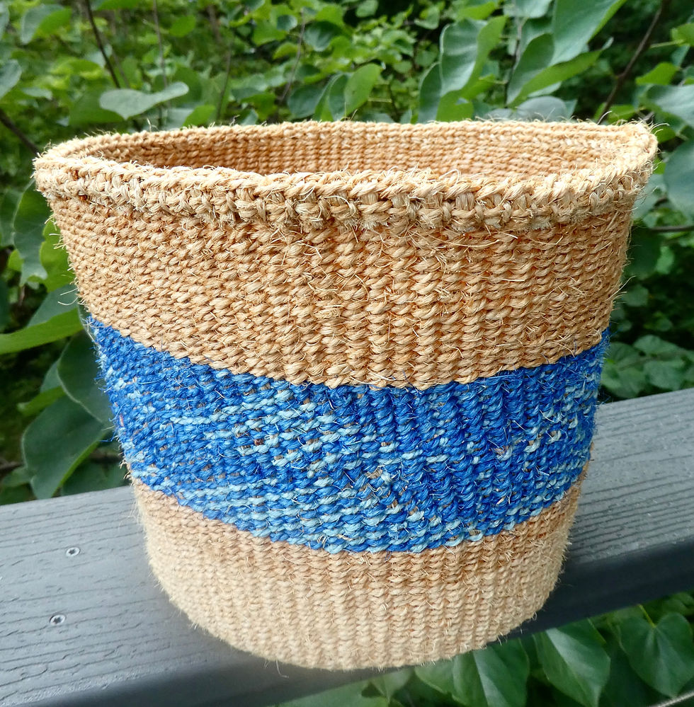 Basket of Blues & Natural Dye Color