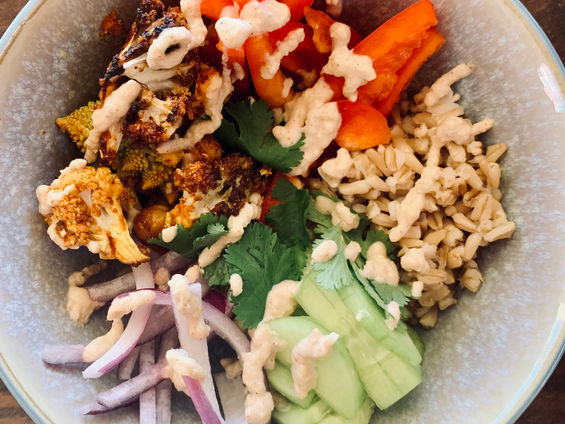 Vegan cauliflower bowl
