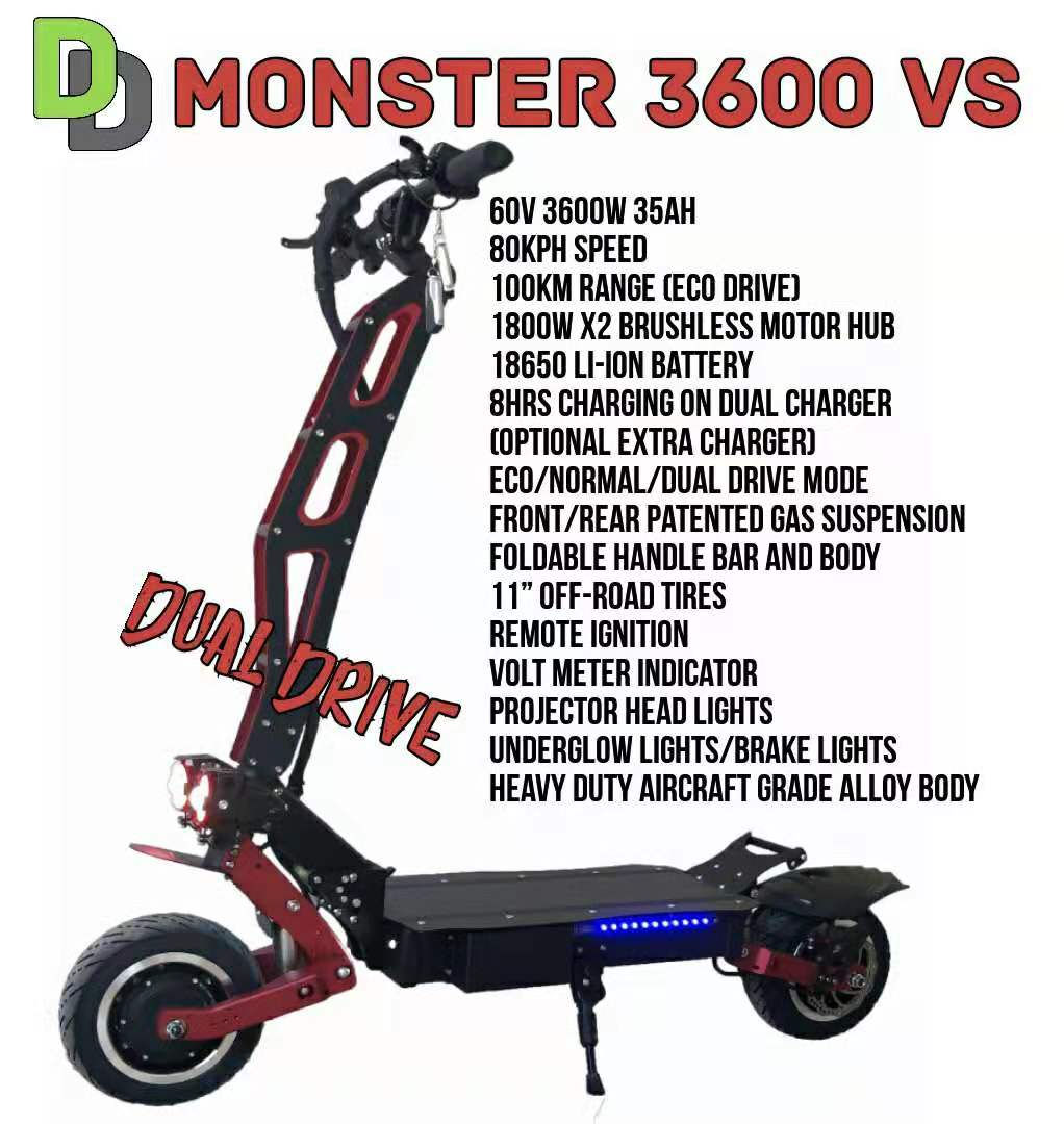 DD MONSTER3600 VS (dual motor)