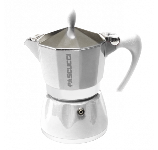 MOKA COFFEE POT 1 CUP WHITE | carmacoffee