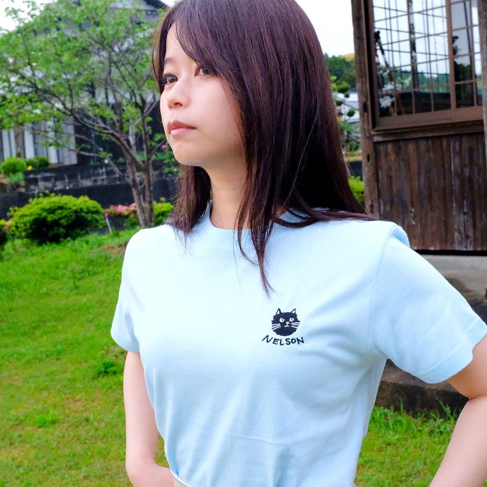 縮圖：まんまるもふもふネルソン刺繍Tシャツ