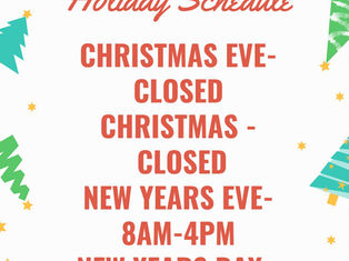 Holiday Schedule 2025