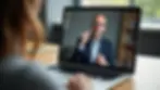 Close-up view of a laptop screen showing an online public speaking course