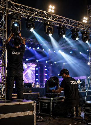 Professional stage lighting and visual system for concert events