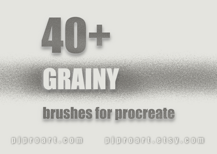 40+ grainy brushes for procreate