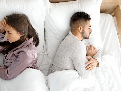 Couple struggling with erectile dysfunction.