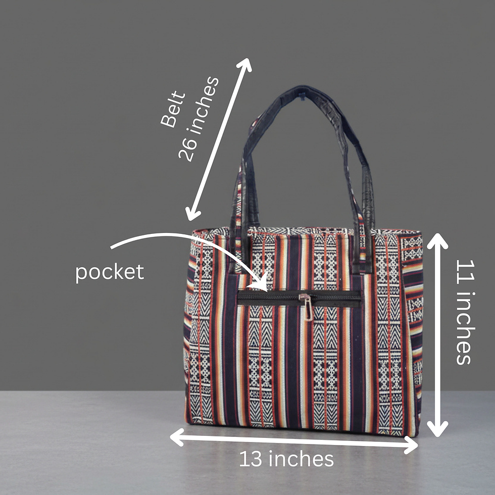 Thumbnail: Authentic Himalayan Woven Tote | Handcrafted Tribal Pattern Bag