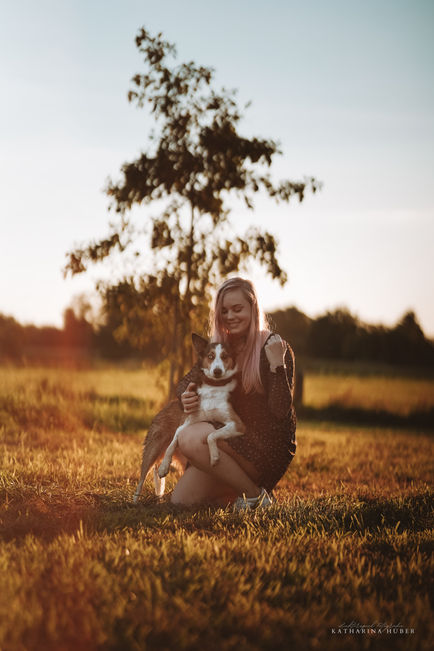 Hundefotoshooting in Frankfurt Frau mit Hund