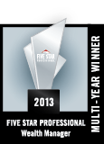 2013 Five Star Wealth Manager Multi-Year Winner award