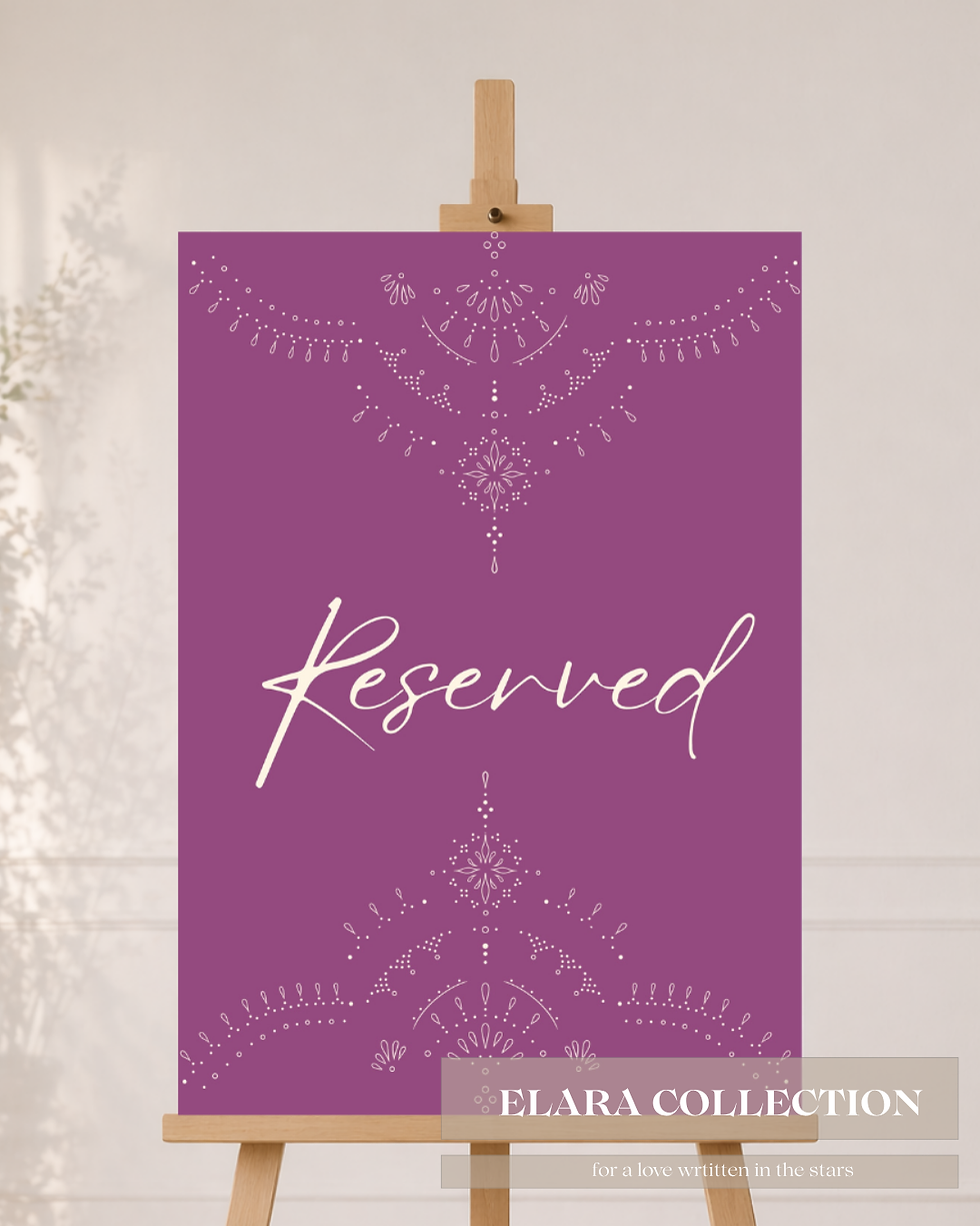 Thumbnail: Reserved Wedding Sign | 6 Designs | A3,A4,A5