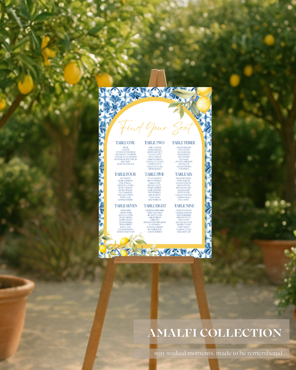 Thumbnail: Table Plan Wedding Sign | 6 Designs | A1, A2, A3