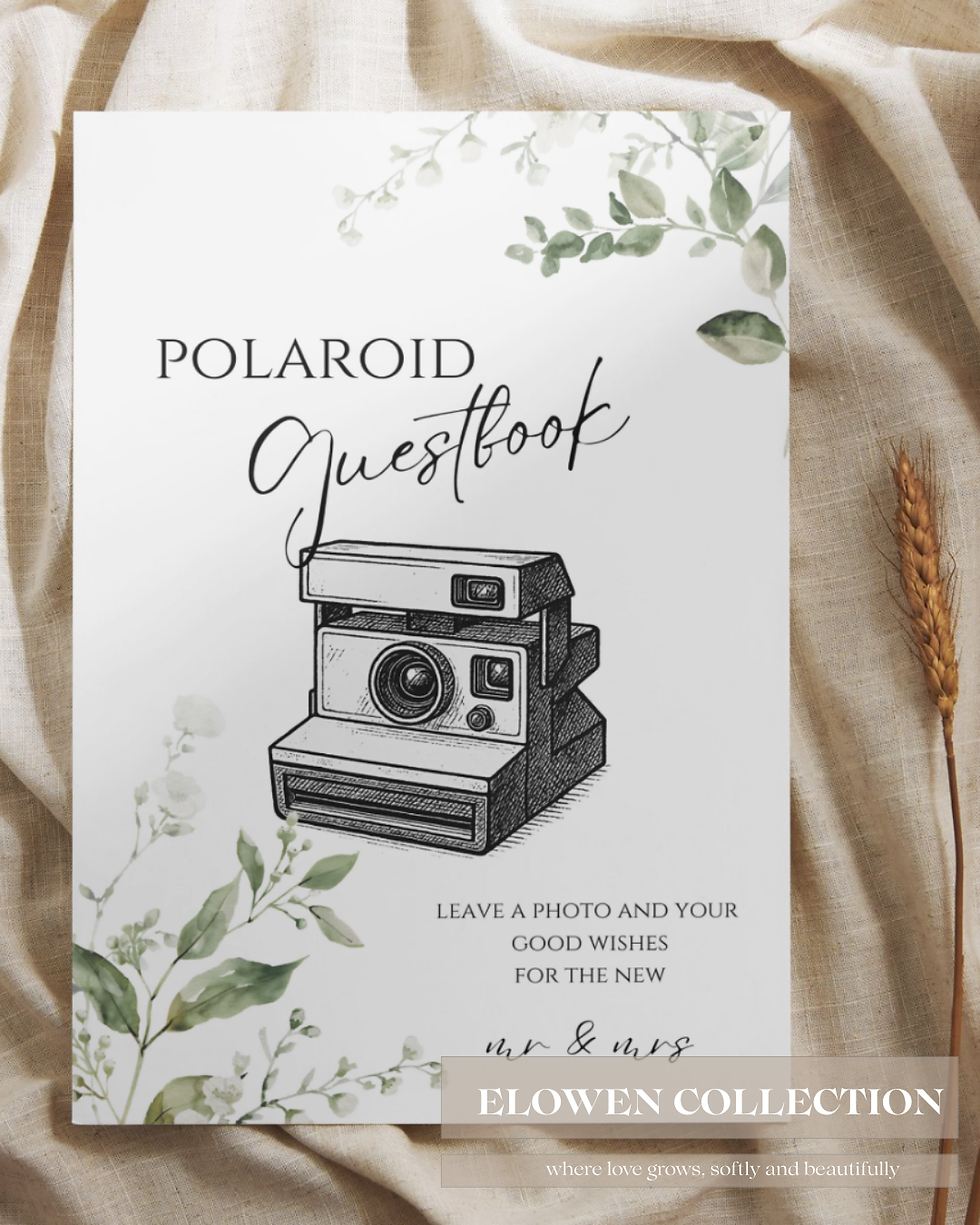 Thumbnail: Polaroid Guestbook Sign| Personalisation Available | 6 Design Collection