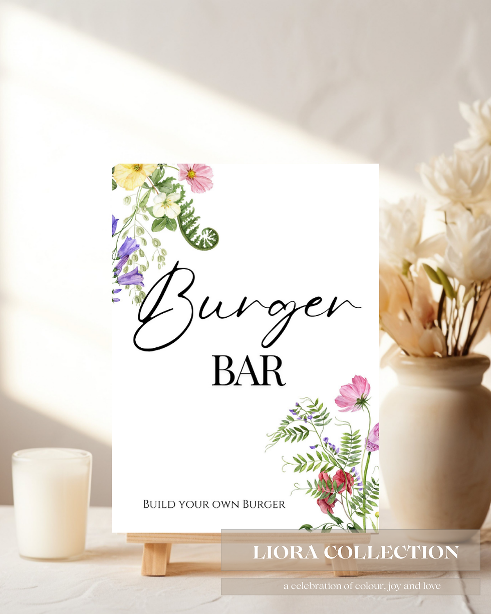 Thumbnail: Food Station Wedding Sign | 6 Designs | A3,A4,A5