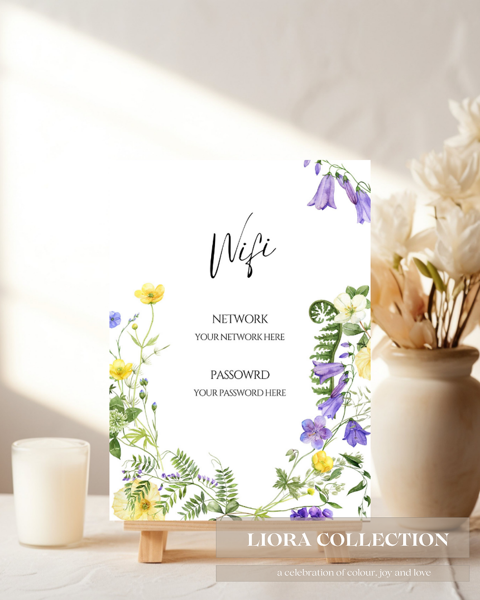 Thumbnail: Wifi Wedding Sign | 6 Designs | A3,A4,A5