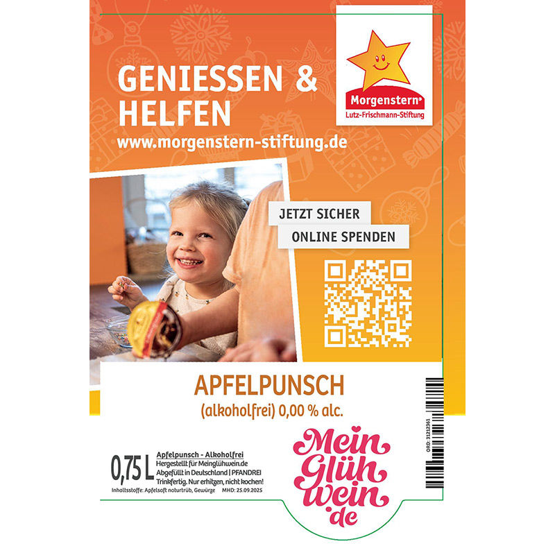 Produktbild Charity Morgenstern Lutz Frischmann Stiftung Apfelpunsch, genießen und helfen