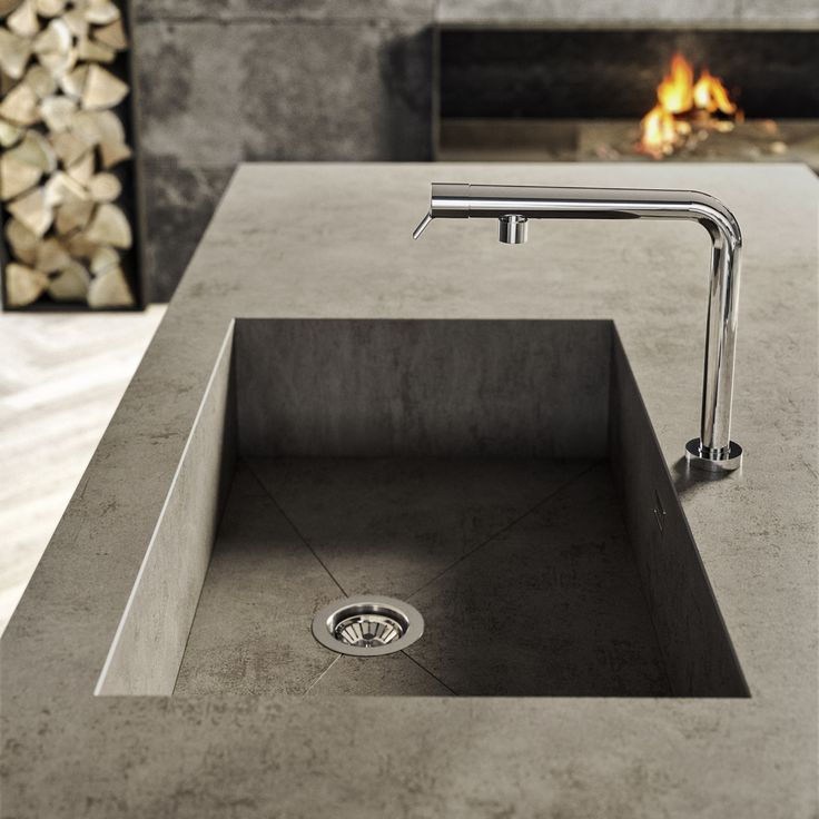 Fokos Roccia stone-look kitchen surface shown on a modern countertop