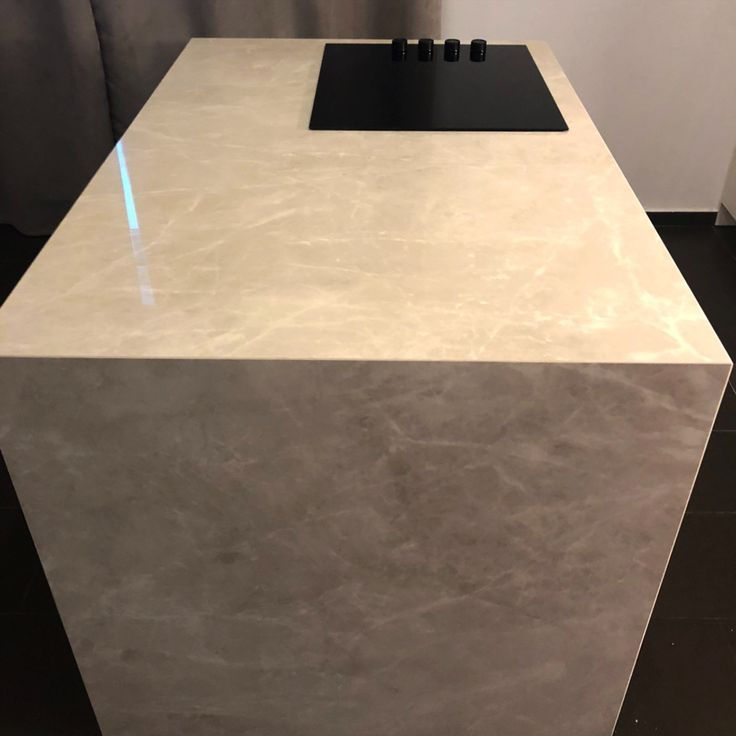 Diamond Cream kitchen top with warm cream stone texture and elegant finish for contemporary and luxury kitchen interiors.