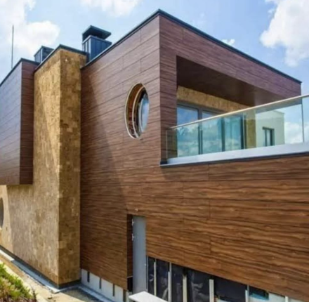 HPL cladding exterior facade panels modern building elevation design weather resistant wall