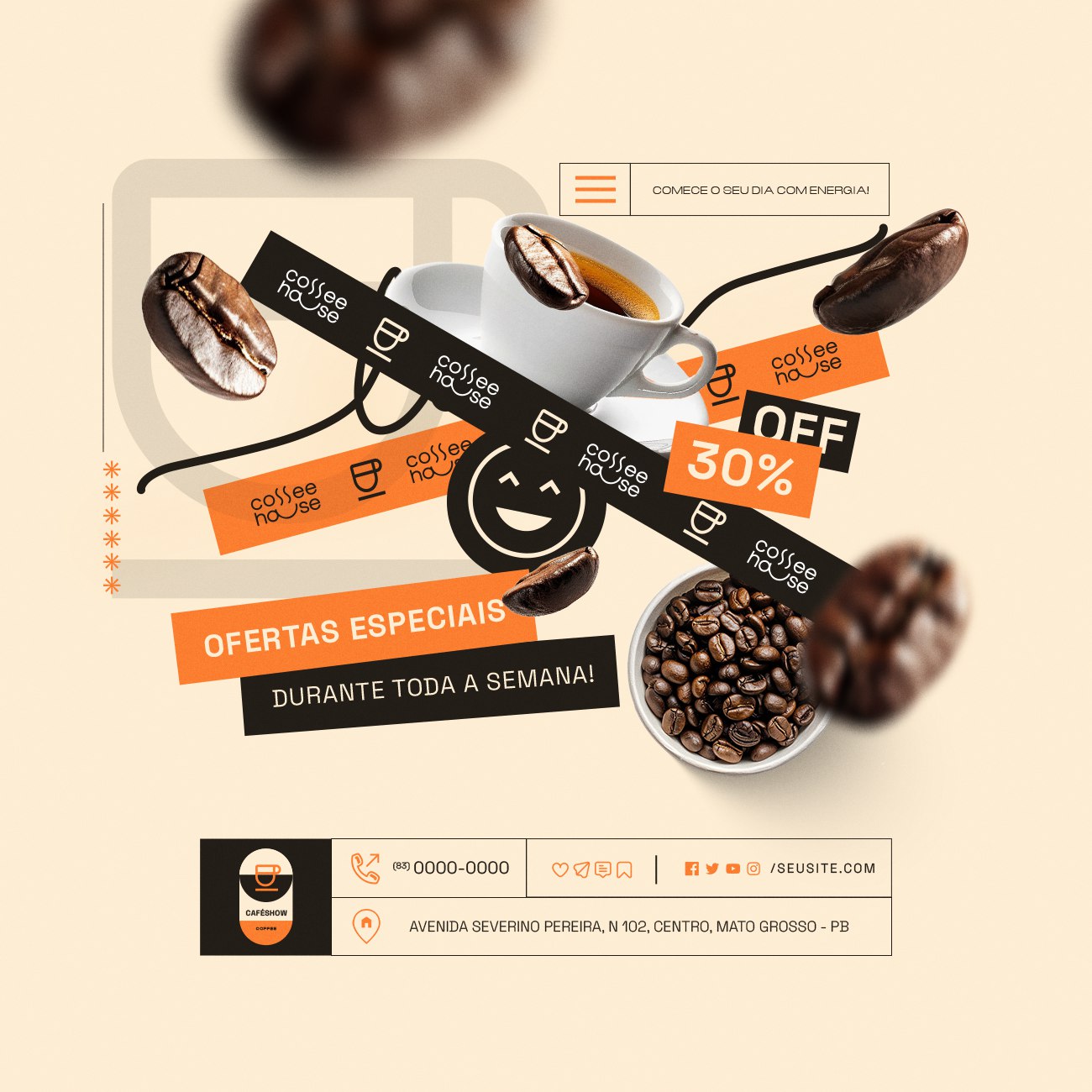 Coffee House · peça para redes sociais