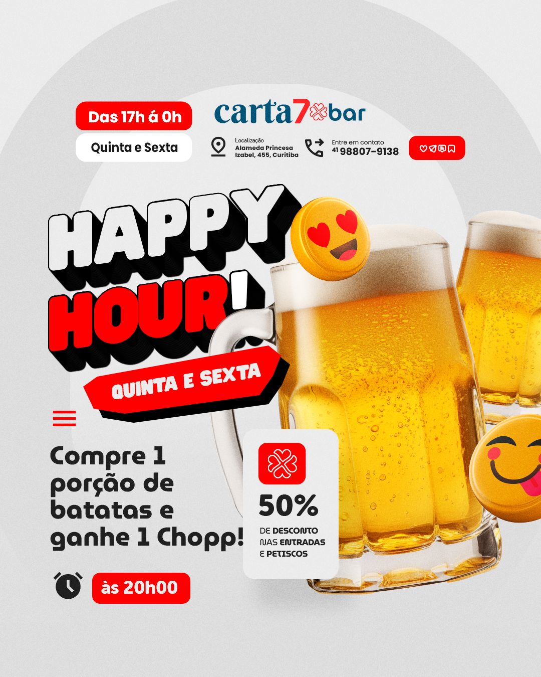 Carta 7 Bar · peça em destaque