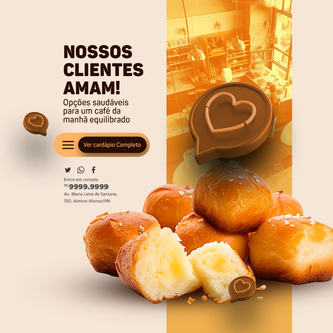 Mercado 2 Irmãs · Comunicação da padaria