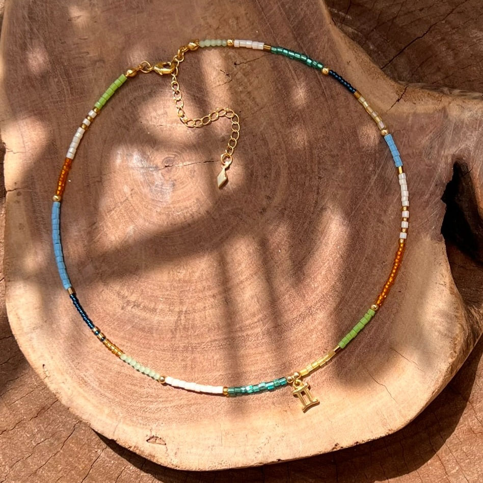 Miniatura: Colar/Choker coleção orch. Zodíaco Gêmeos banho ouro