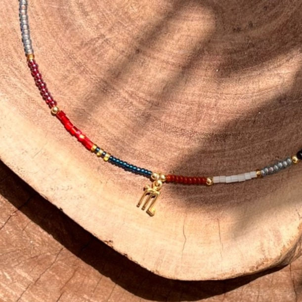 Miniatura: Colar/Choker coleção orch. Zodíaco Escorpião banho ouro