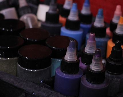Tattoo ink bottles
