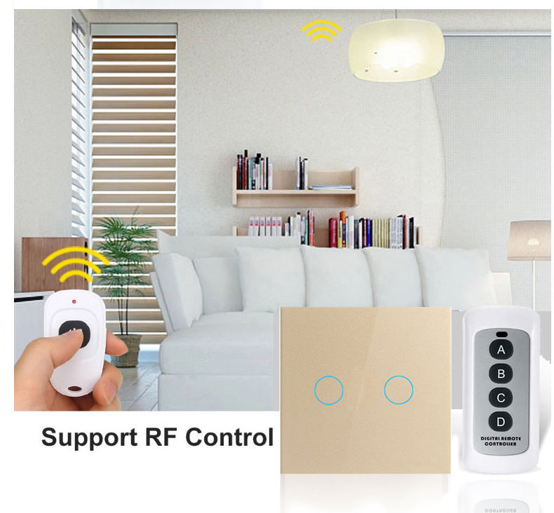 Miniatiūra: WiFi sensorinis apšvietimo jungiklis, 1P, L/LN, 10A, TUYA, Smart Life
