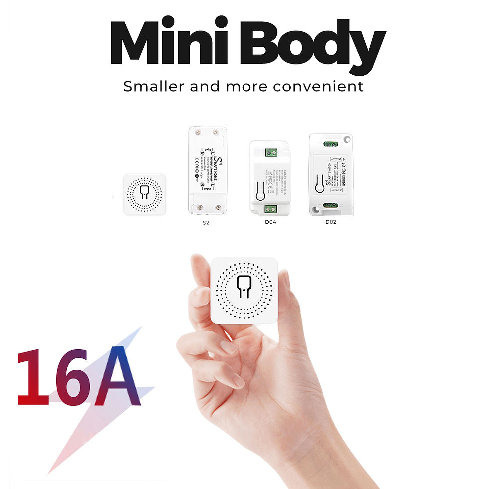 Miniatiūra: WiFi 16A Mini DIY jungiklis, TUYA, Smart Life
