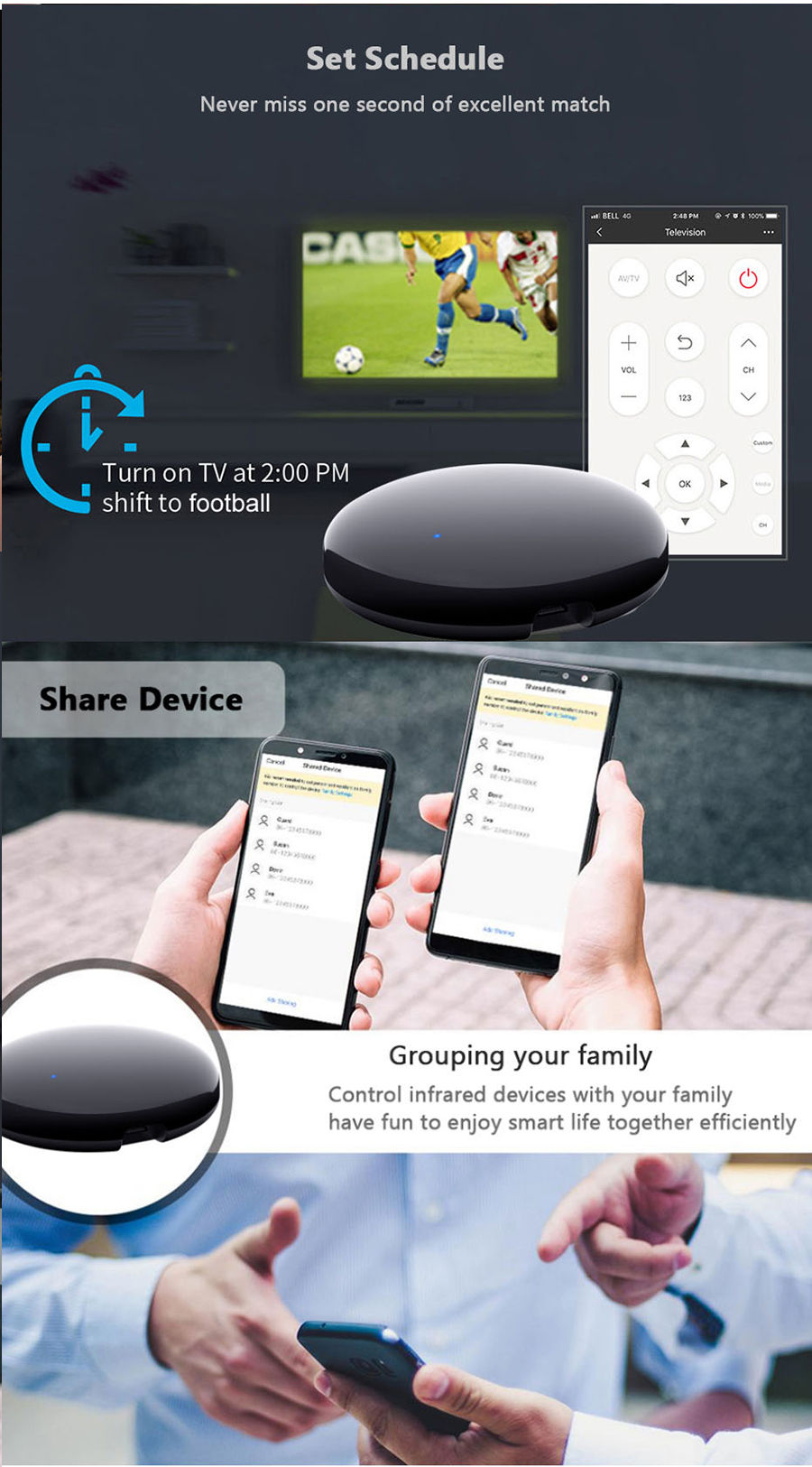 Miniatiūra: WiFi universalus IR nuotolinis valdiklis, TUYA, Smart Life