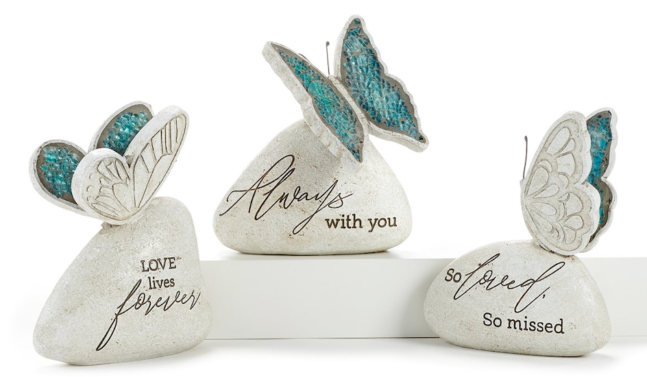 Mosaic Butterfly Sentiment Décor, 3 Asst.
