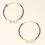 Thumbnail: Chromacolor Miyuki Large Hoop - Black Multi/SilverChromacolor Miyuki Large Hoop